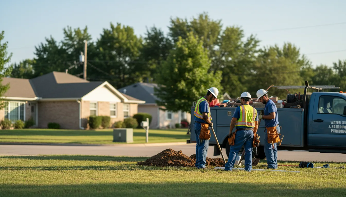 Residential water line and bathroom plumbing service in Burkburnett, TX